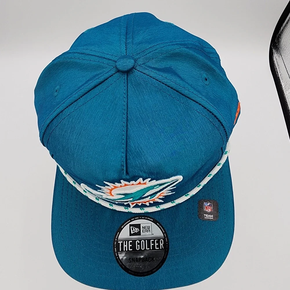 Miami Dolphins NFL New Era 9Fifty Rope‎ Golfer Hat Satin Adult Snapback Cap NEW